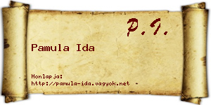 Pamula Ida névjegykártya